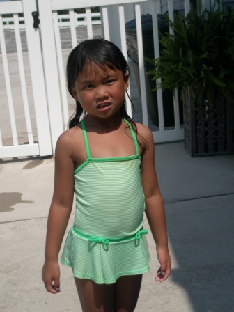 Kasen posing in her swimsuit